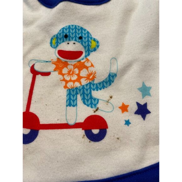 Baby Starters Baby Infant Bib Visor Monkey Face Hat 3 Pack Set Safari - Picture 3 of 11